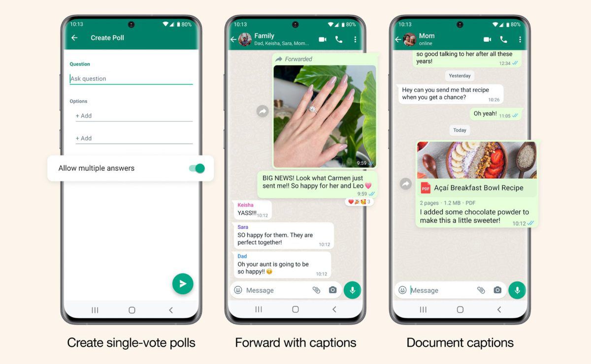 Whatsapp Actualizó Funciones En Las Encuestas Y El Envío De Archivos Multimedia La Mosca 1069