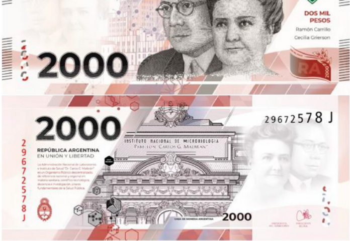 billete de 2.000 pesos